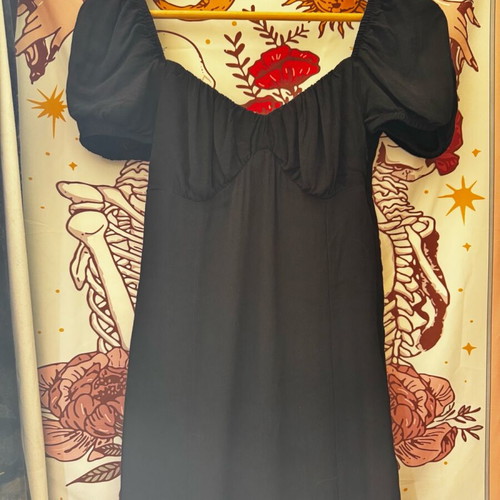 Bershka Midi Dress Black New, Size Medium