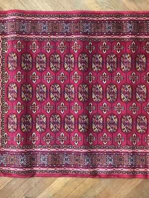 Silk rug new 100% viscose, Belgian origin, retro style