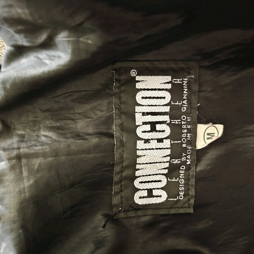 Leather jacket black used, size M