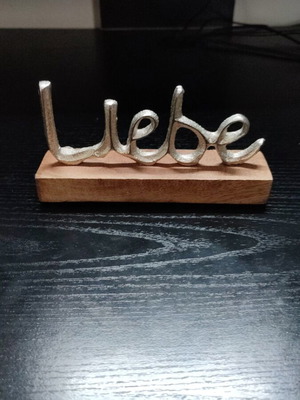 Handmade Liebe decorative piece new, modern minimal