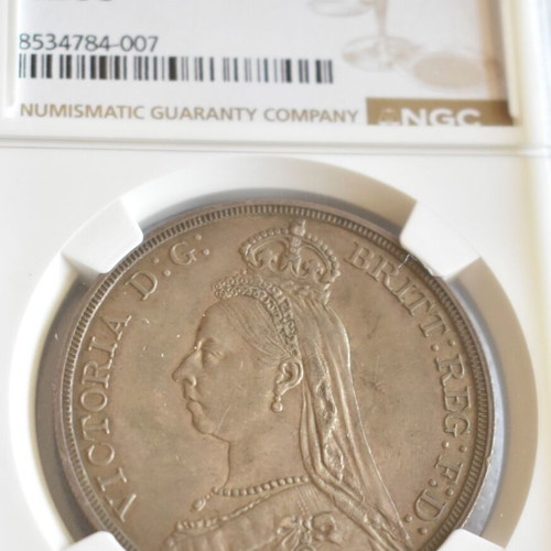Great Britain Crown 1887 Queen Victoria silver coin like new