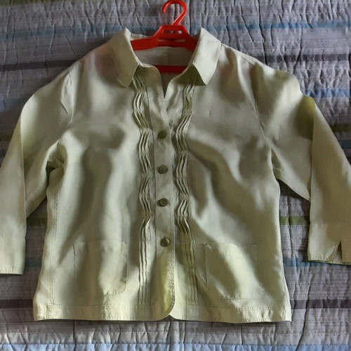 Linen shirt with 3/4 sleeves Public like new, soft green, size XXXL