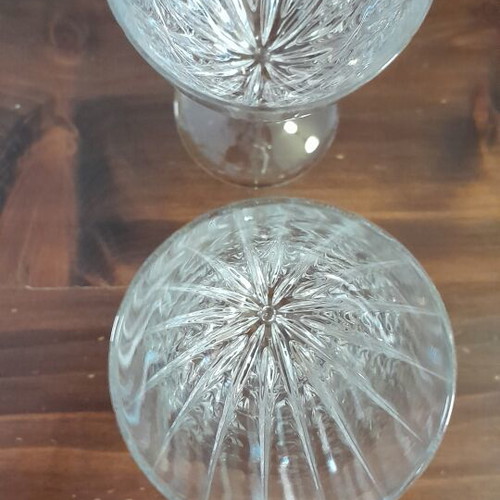 Kosta Boda Illum Atlantis crystal champagne glasses set of 6 like new