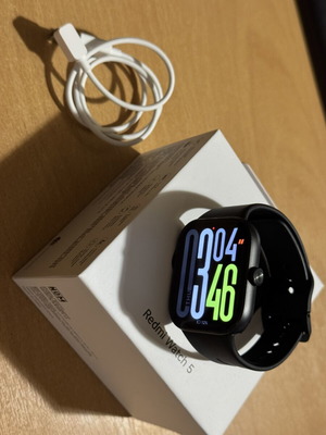 Xiaomi Redmi Watch 5 Aluminium 48mm like new, waterproof with heart rate monitor