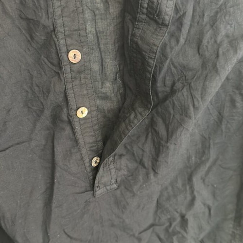 Bershka unisex shirt used, black, linen, size M