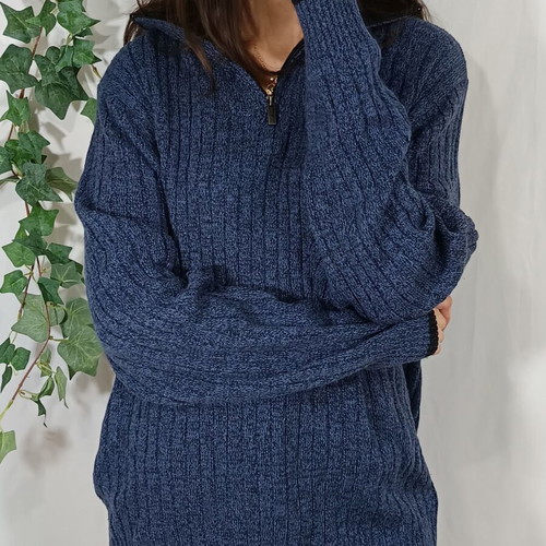 NGS Men’s Knitted Sweater Blue Half Zip Like New