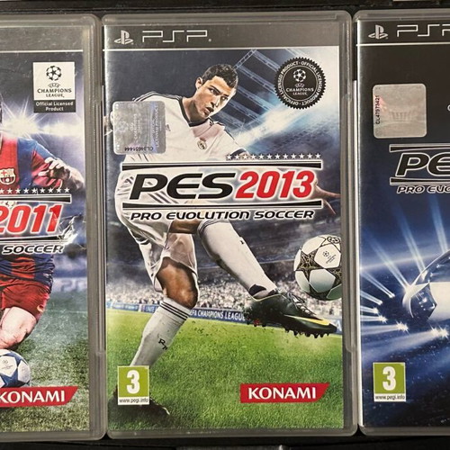 PSP Pro Evolution Soccer 2011, 2013, 2014 like new, pack of 3 games