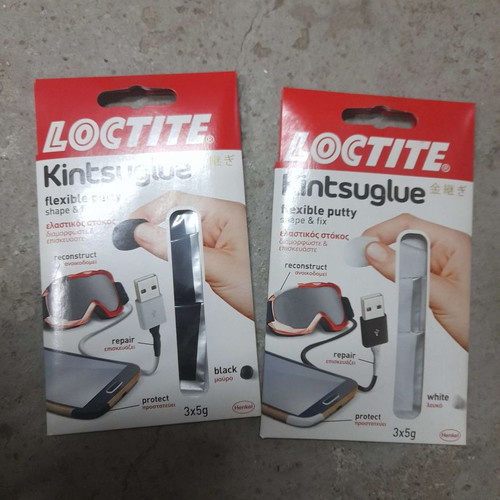 Loctite Kintsuglue flexible putty 3x5gr black and white new