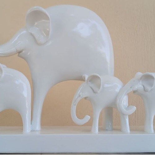 Decorative white elephant figurines new