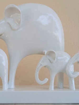 Decorative white elephant figurines new