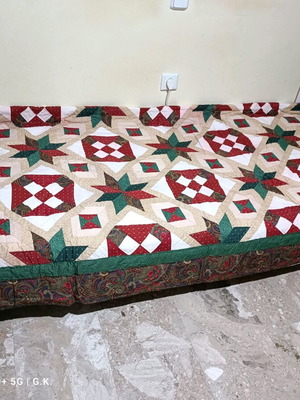 Пачуърк одеяло като ново 220×210 см с 2 калъфки за възглавници