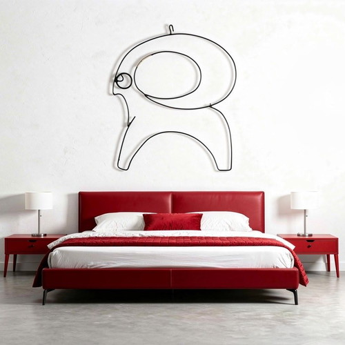 Wall Wire Art Aries Zodiac New 30x20 cm Heat Technique
