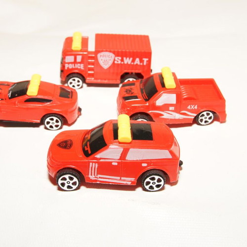 Plastic fire toy cars like new, pack of 7 pieces