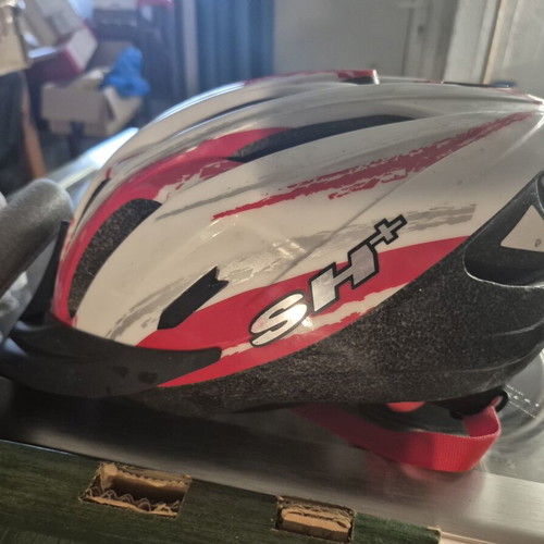 SH+ Pulse bicycle helmet L/XL 59-61cm, white/red/black