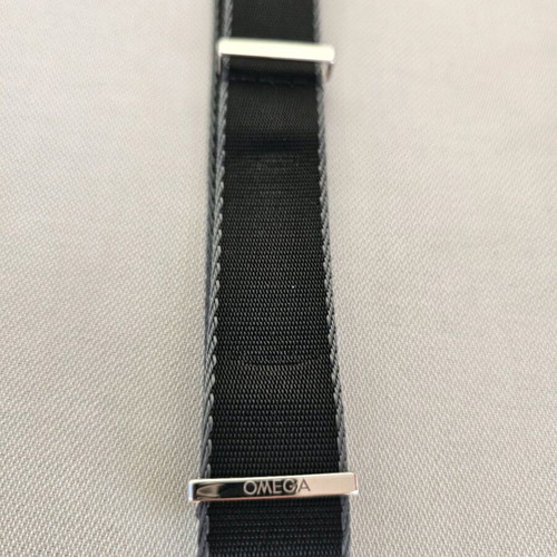 Omega Nato strap like new, 21-22mm, black and grey