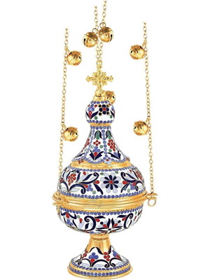 Religious censer with enamel decoration new