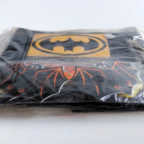 Batman vinyl cape new, 70s-80s carnival costume with mask