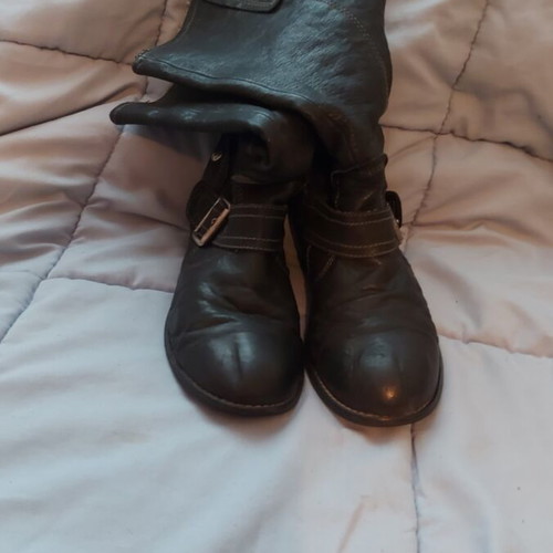 Pepe Jeans women's boots used, leather and denim