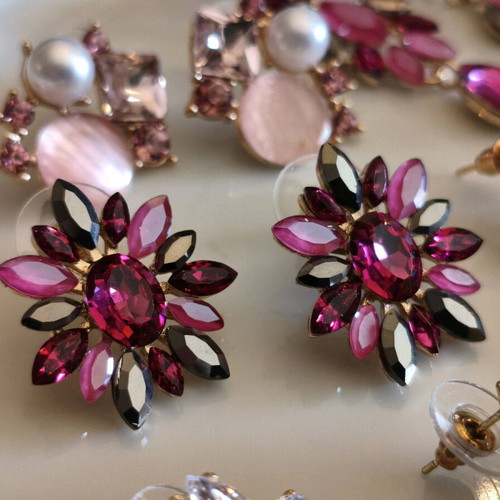 Statement earrings bundle new from gold-plated brass