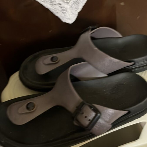 Slippers used, size 40, black and gray