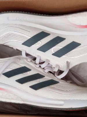 Adidas Supernova W Athletic Shoes new, white with gray stripes