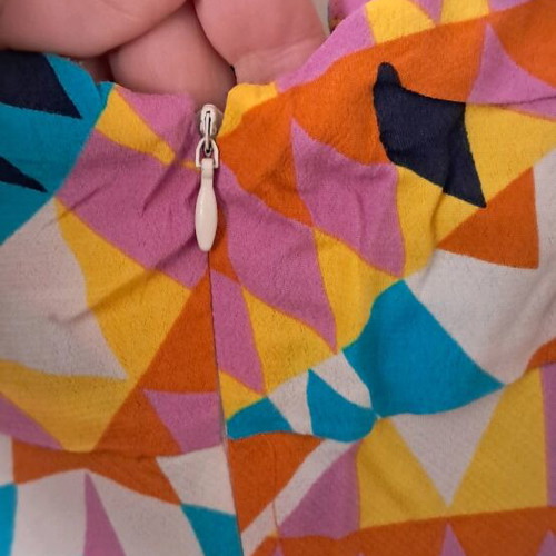 Zara maxi dress with geometric print like new, multicolor