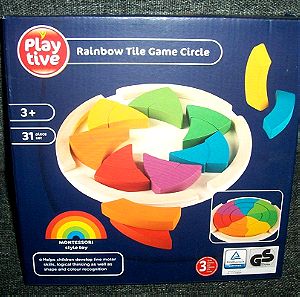 Ξύλινο Rainbow tile game circle