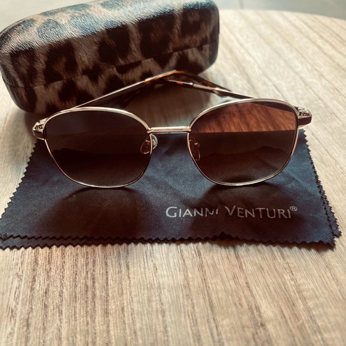 Gianni Venturi sunglasses new, brown and gold tones