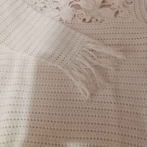 Handmade blouse used, cotton, white
