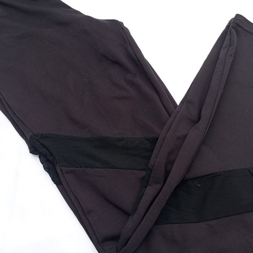 Women's sports leggings used, size small, black with mesh
