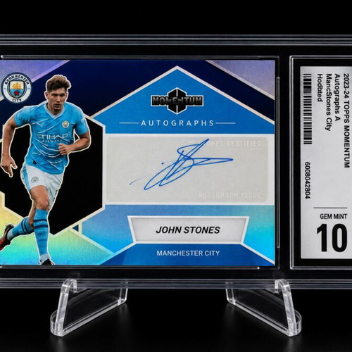 Daka John Stones Holoscene Numbered /19 Autograph CGC 10 Manchester City