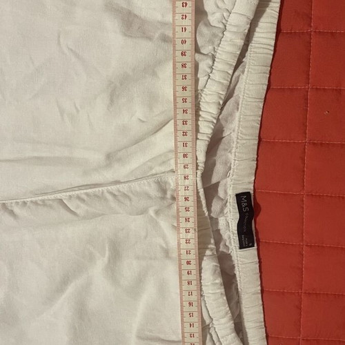 Marks & Spencer Plus Size White Linen Trousers like new, size 18