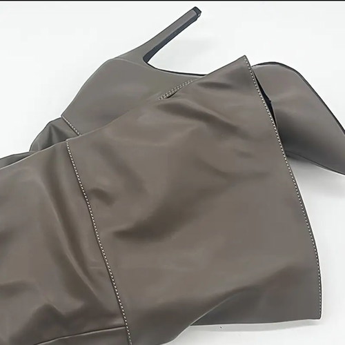 Over-the-Knee Boots with Slouchy Style, EU 42.5, Coffee Brown