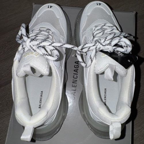 Balenciaga Triple S sneakers new with clear sole, white