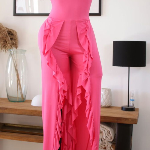 Flamenco style one-piece swimsuit pink new
