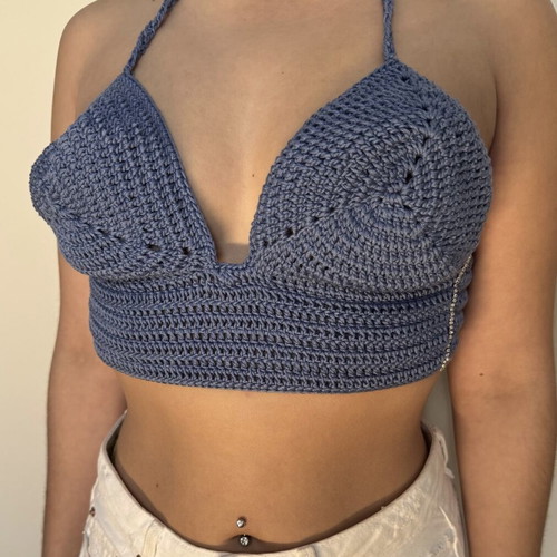 Handmade crochet top new, lovingly knitted