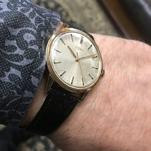 Doxa vintage 1960 used men's mechanical wristwatch