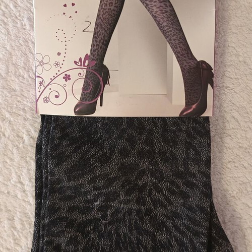 Tights size M, black and grey, new