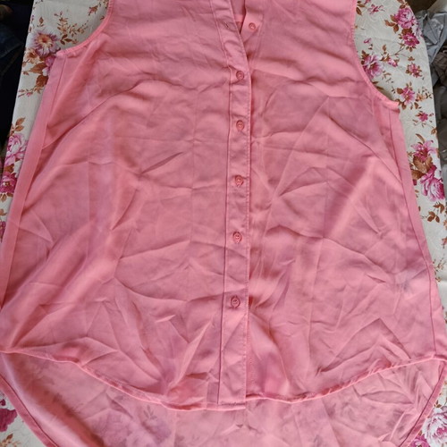 H&M sleeveless shirt like new, pink coral, size L