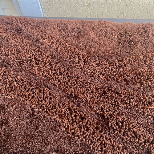 Modern brown rug like new, 85 cm dimensions