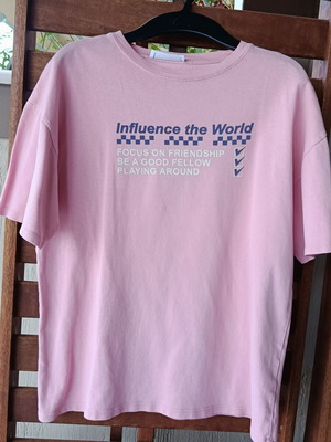 Zara pink T-shirt Influence the World size 13-14 like new