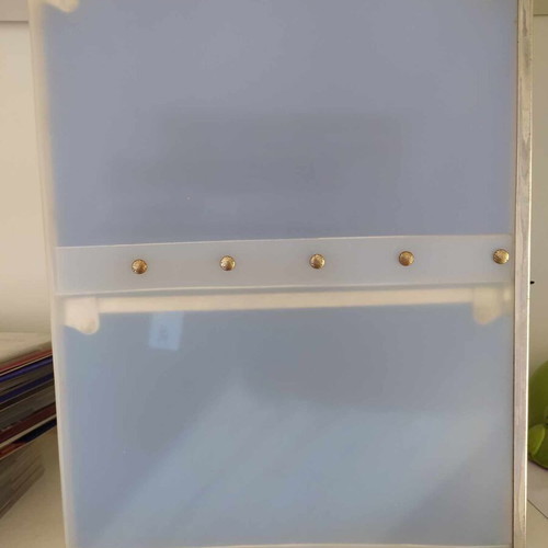 Double CD drawer unit like new, blue translucent PVC