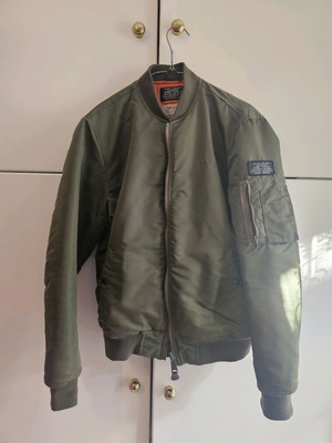 Schott bomber jacket like new, medium slim fit, green