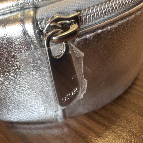 Dior Beauty Silver Round Cosmetics Pouch