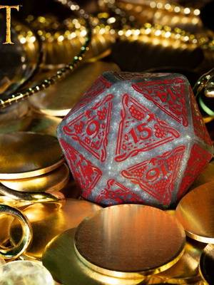 The Hobbit Spindown D20 Jumbo Die with Thorin Map Symbols