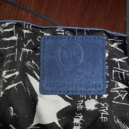 Alexander McQueen crossbody bag used, blue suede