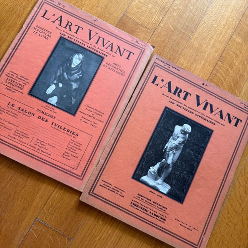 Art magazines used, old French 1927-1928, two issues