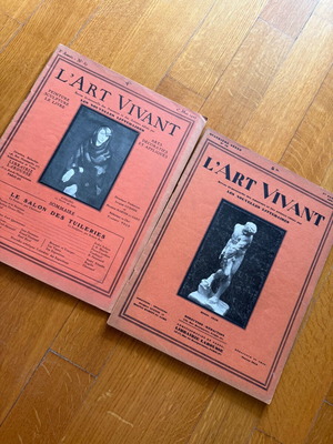 Art magazines used, old French 1927-1928, two issues