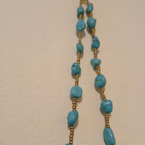Summer necklace like new, turquoise