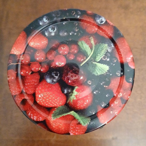 Glass jar with lid hexagonal, like new